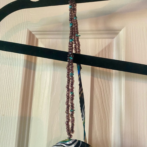 Laundry by Shelli Segal silk dress w/ beaded straps size 4 multicolor - Picture 3 of 7